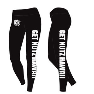 Black 'Get Nutz Hawaii' Leggings M